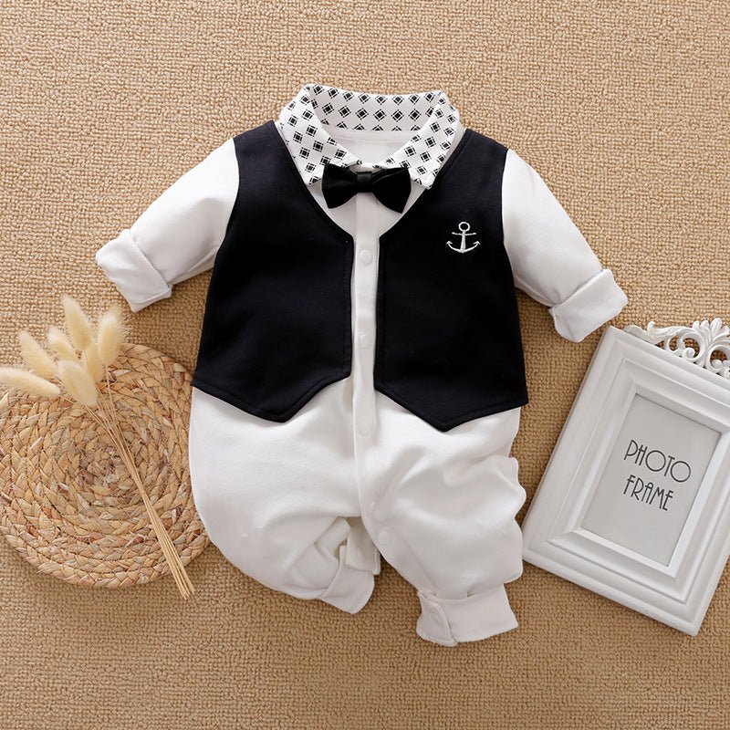 Gentleman's Baby Clothes, Long-sleeved Baby Clothes, Gentleman's Romper - GIGI & POPO