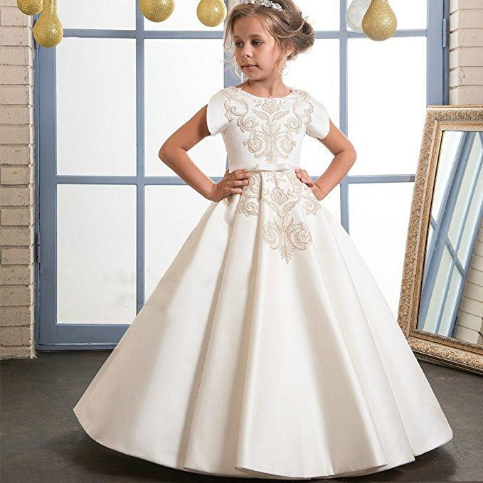 Girl embroidered floor-length dress - GIGI & POPO - Baby Girl -