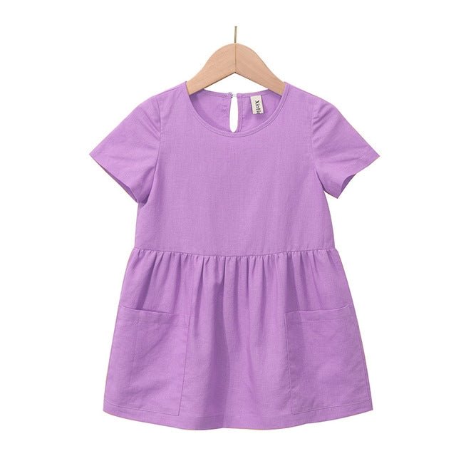 Girls Birthday Dress Baby Clothes Girl Teen Design - GIGI & POPO - Girl Dresses - Purple / 90cm