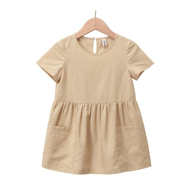 Girls Birthday Dress Baby Clothes Girl Teen Design - GIGI & POPO - Girl Dresses - Khaki / 90cm