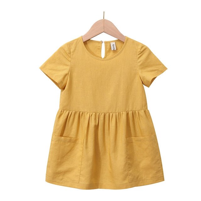 Girls Birthday Dress Baby Clothes Girl Teen Design - GIGI & POPO - Girl Dresses - Yellow / 90cm