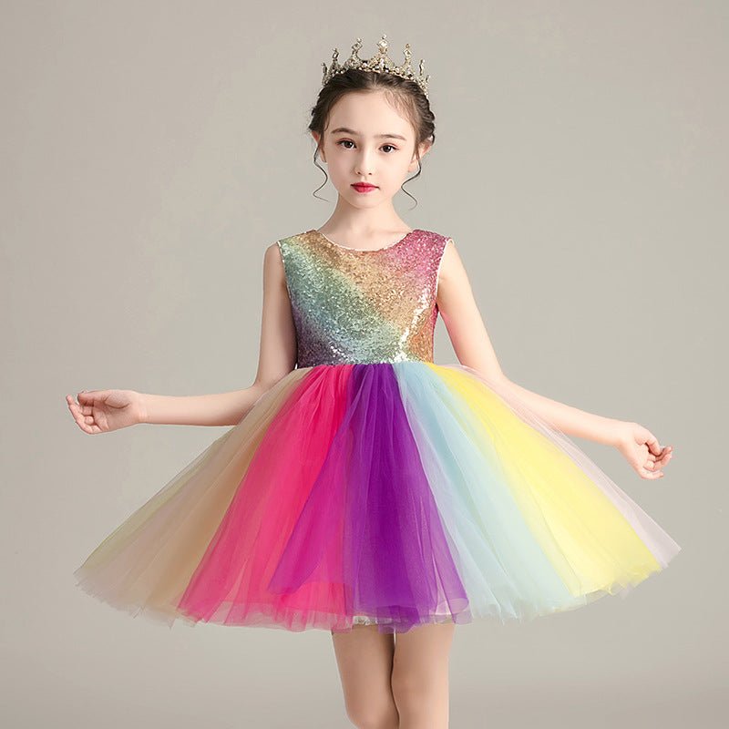 Girls cute rainbow skirt - GIGI & POPO - Girl Dresses - Seven colors / 140cm