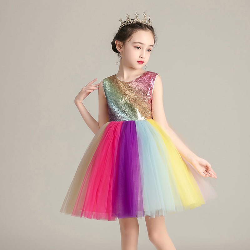 Girls cute rainbow skirt - GIGI & POPO - Girl Dresses -