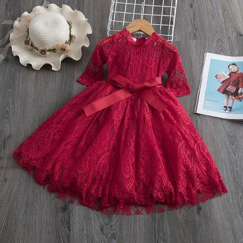 Girls Lace Dress Spring And Autumn