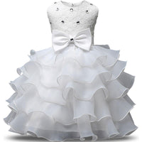 Girls sleeveless puffy princess dress - GIGI & POPO - Baby Girl - White / 110cm