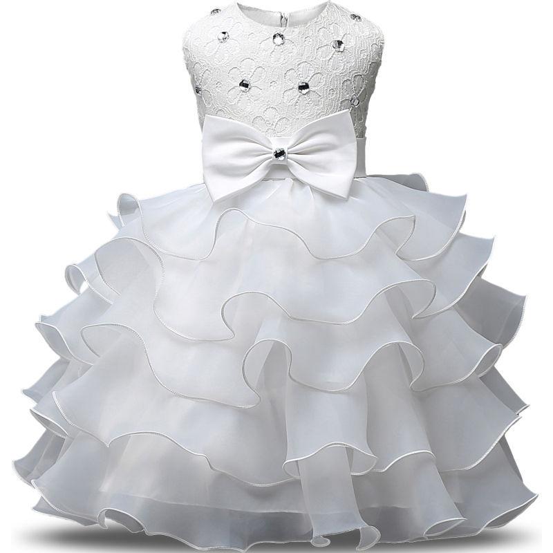 Girls sleeveless puffy princess dress - GIGI & POPO - Baby Girl - White / 110cm