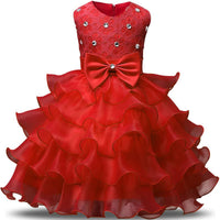 Girls sleeveless puffy princess dress - GIGI & POPO - Baby Girl - Red / 70cm