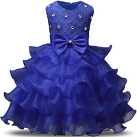 Girls sleeveless puffy princess dress - GIGI & POPO - Baby Girl - Blue / 140cm