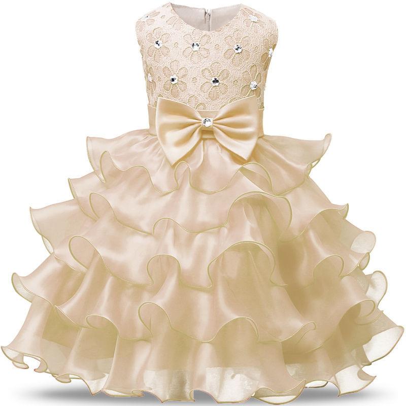Girls sleeveless puffy princess dress - GIGI & POPO - Baby Girl - Yellow / 70cm