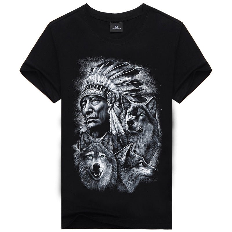 Hot Sale Brand New Fashion Summer Men T-shirt 3d Print Nightmare Tiger Short-Sleeved Casual Tops Tees Men's Plus Size Shirts - GIGI & POPO - T-shirts - 4 / M