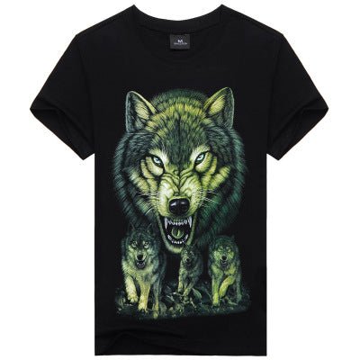 Hot Sale Brand New Fashion Summer Men T-shirt 3d Print Nightmare Tiger Short-Sleeved Casual Tops Tees Men's Plus Size Shirts - GIGI & POPO - T-shirts - 16 / XXXL