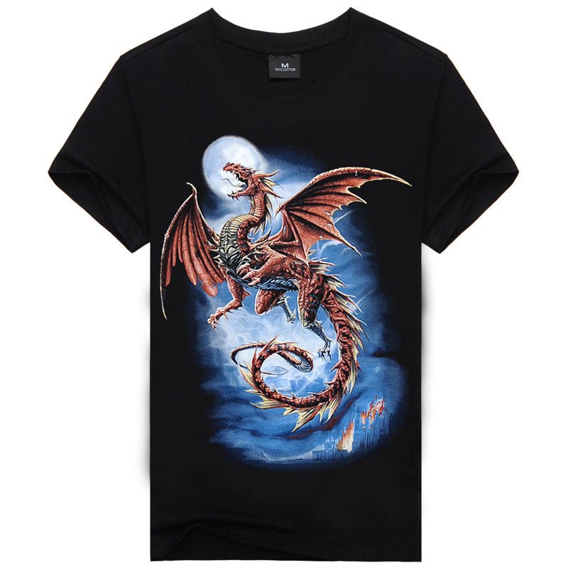 Hot Sale Brand New Fashion Summer Men T-shirt 3d Print Nightmare Tiger Short-Sleeved Casual Tops Tees Men's Plus Size Shirts - GIGI & POPO - T-shirts - 6 / M