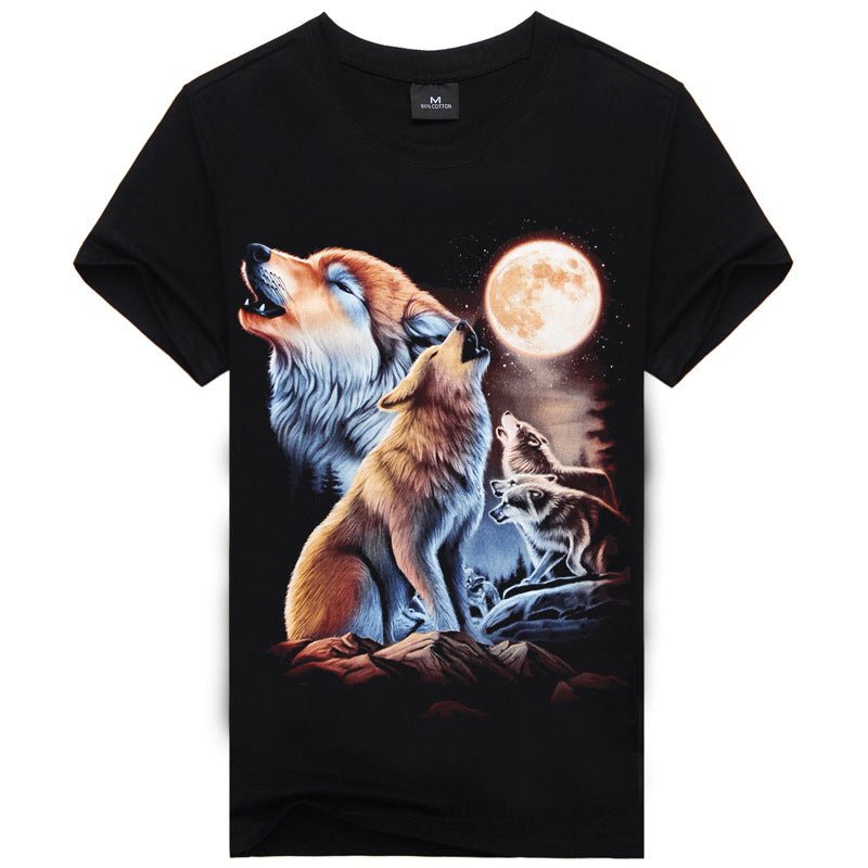 Hot Sale Brand New Fashion Summer Men T-shirt 3d Print Nightmare Tiger Short-Sleeved Casual Tops Tees Men's Plus Size Shirts - GIGI & POPO - T-shirts - 2 / XXL