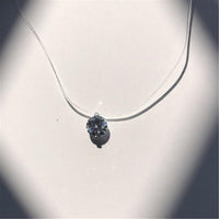 Imitation Pearl Crystal Zircon Necklace - GIGI & POPO - 1-2Claw