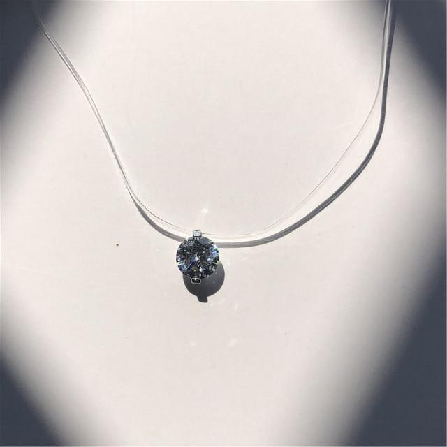Imitation Pearl Crystal Zircon Necklace - GIGI & POPO - 1-2Claw