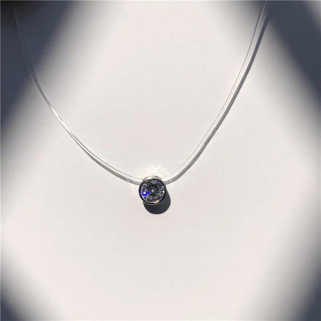 Imitation Pearl Crystal Zircon Necklace - GIGI & POPO - 4-Round