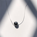 Imitation Pearl Crystal Zircon Necklace - GIGI & POPO - 6-Black Pearl
