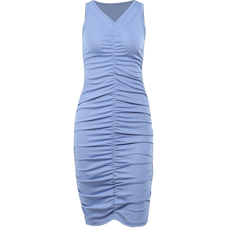 Knitted Pleated Sleeveless Dress Feminine - GIGI & POPO - Women -