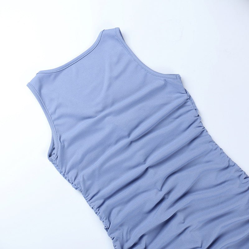 Knitted Pleated Sleeveless Dress Feminine - GIGI & POPO - Women -