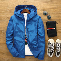 Long sleeve stand collar jacket - GIGI & POPO - Men Hoodies & Jackets - Royal Blue / 4XL