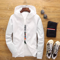 Long sleeve stand collar jacket - GIGI & POPO - Men Hoodies & Jackets - White / 3XL