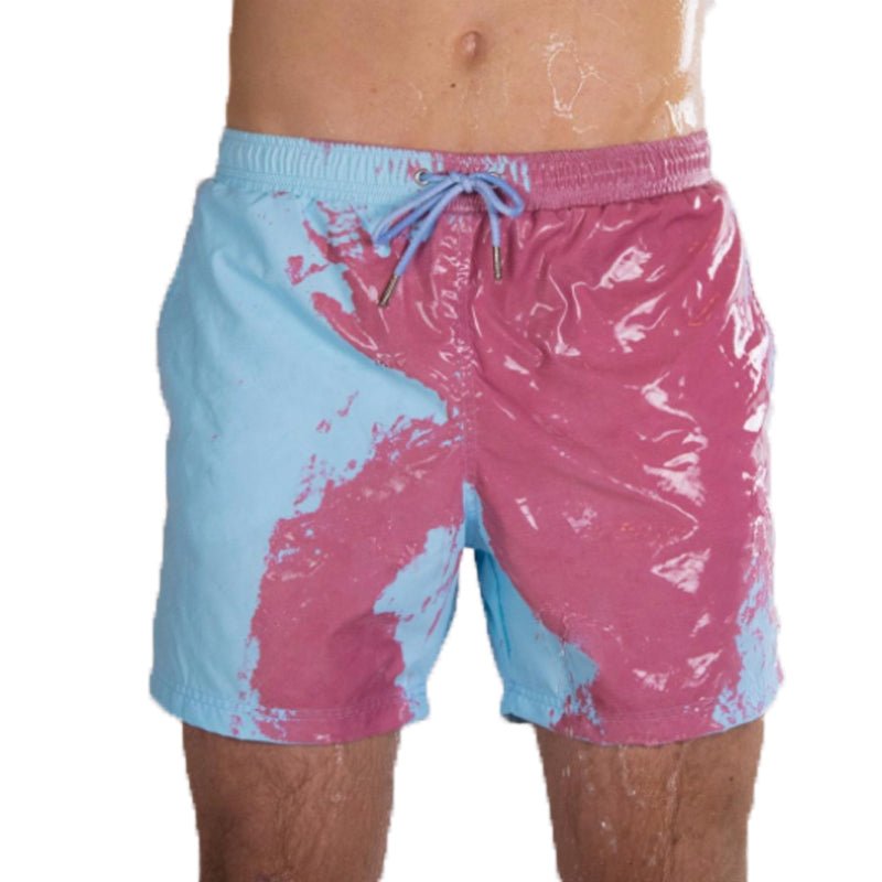 Magical Change Color Beach Shorts Summer Men Swimming Trunks Swimwear Swimsuit Quick Dry bathing shorts Beach Pant - GIGI & POPO - 0 - NavyBlue / XXL