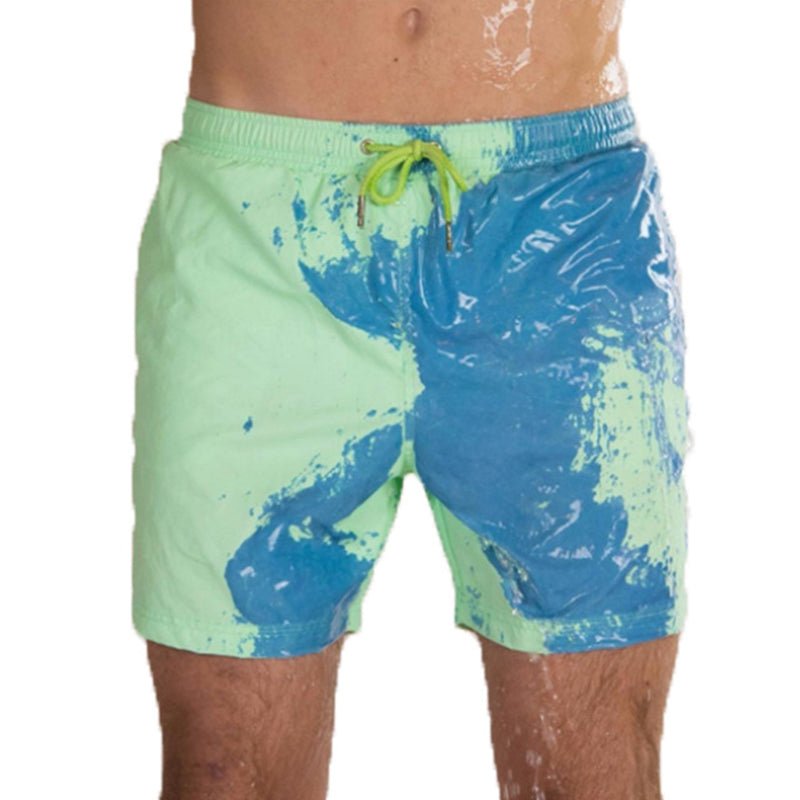 Magical Change Color Beach Shorts Summer Men Swimming Trunks Swimwear Swimsuit Quick Dry bathing shorts Beach Pant - GIGI & POPO - 0 - Green / 3XL