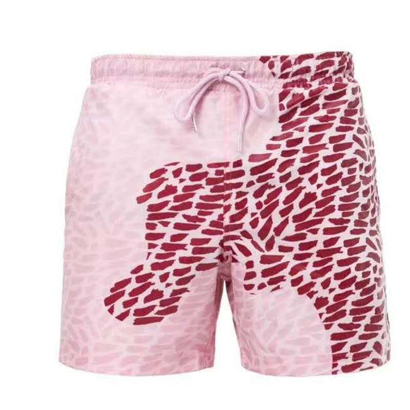 Magical Change Color Beach Shorts Summer Men Swimming Trunks Swimwear Swimsuit Quick Dry bathing shorts Beach Pant - GIGI & POPO - 0 - PinkB / L