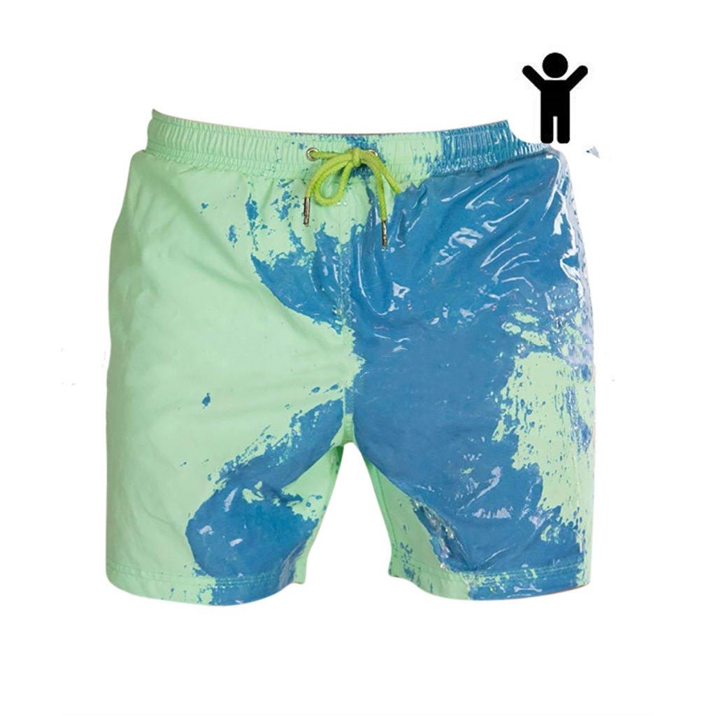 Magical Change Color Beach Shorts Summer Men Swimming Trunks Swimwear Swimsuit Quick Dry bathing shorts Beach Pant - GIGI & POPO - 0 - Greenchild / 3XL