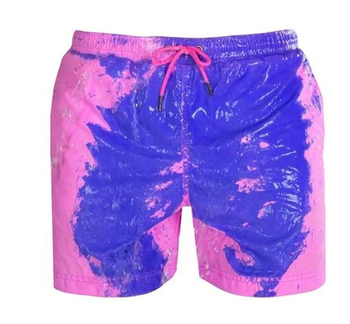 Magical Change Color Beach Shorts Summer Men Swimming Trunks Swimwear Swimsuit Quick Dry bathing shorts Beach Pant - GIGI & POPO - 0 - Pink / XS