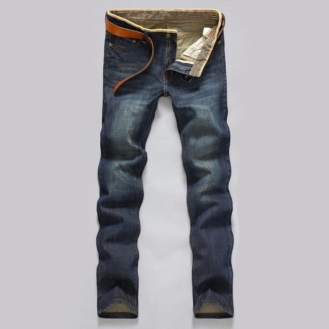 Men Casual Mid-Rise Straight Denim Jeans - GIGI & POPO - blue / 38