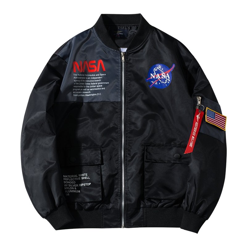 Men Jacket New Fashion Casual Men Coat Solid Pilot Bomber Jacket - GIGI & POPO - Men Hoodies & Jackets - Black / USA XL