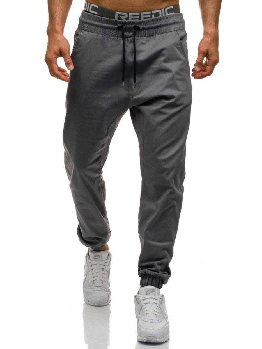 Men Joggers 2021 New Casual Pants Men Brand Clothing High Quality Spring Long Khaki Pants Elastic Male Trousers 3XL - GIGI & POPO - Men - Gray / M