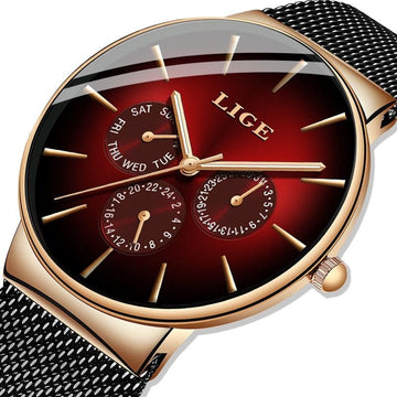 Men Mesh Steel Waterproof Ultra-thin Wristwatch - GIGI & POPO -