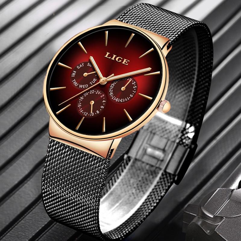Men Mesh Steel Waterproof Ultra-thin Wristwatch - GIGI & POPO -
