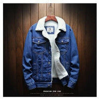 Men Winter Outerwear Denim Coats - GIGI & POPO - Blue / S