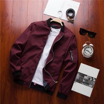 Men's Bomber Zipper Jacket - GIGI & POPO - Red / M