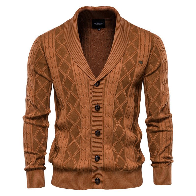 Men's Cardigan Sweater Padded Sweater Trend - GIGI & POPO - Men -