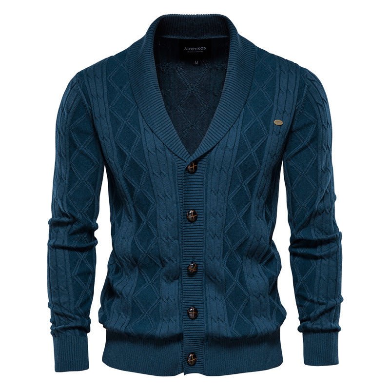 Men's Cardigan Sweater Padded Sweater Trend - GIGI & POPO - Men -