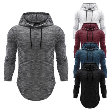 Men's Casual Cotton Hoodies Long Sleeve Sweatshirts Solid Color With Hat - GIGI & POPO - Men Hoodies & Jackets -