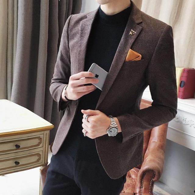 Men's Casual Suit Jacket One-piece Top - GIGI & POPO