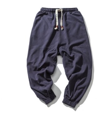 Mens Hip Hop Streetwear Gym Joggers Pants Drawstring Elastic Pockets Tapered Sweatpants - GIGI & POPO - Men - Navy / 5XL