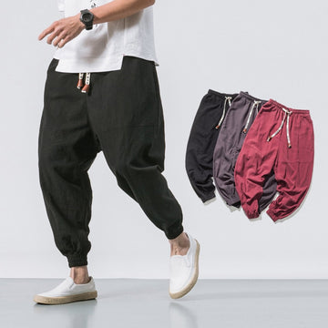 Mens Hip Hop Streetwear Gym Joggers Pants Drawstring Elastic Pockets Tapered Sweatpants - GIGI & POPO - Men - black / 2XL