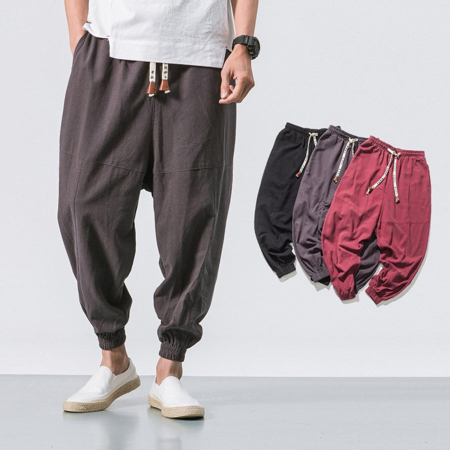 Mens Hip Hop Streetwear Gym Joggers Pants Drawstring Elastic Pockets Tapered Sweatpants - GIGI & POPO - Men - gray / M