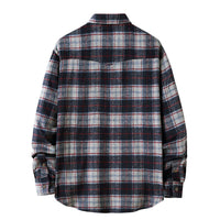 Men's Long Sleeve Flannel Plaid Shirt - GIGI & POPO