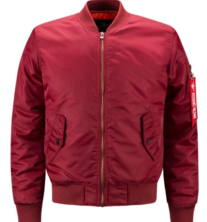 Men's Padded Flight Jacket - GIGI & POPO - Men Hoodies & Jackets - Red / 7XL