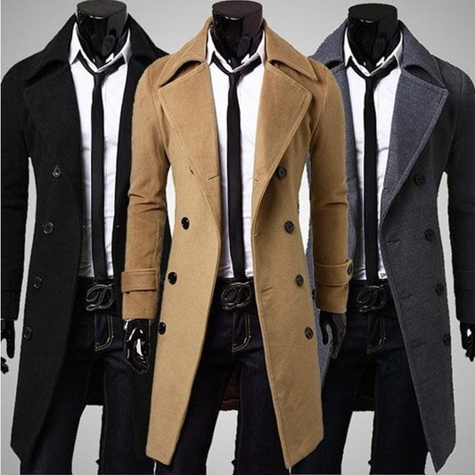 Men's Trench Coat - GIGI & POPO - Men Hoodies & Jackets -