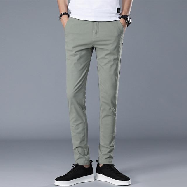 Mid weight Straight Full Length Pants - GIGI & POPO - 29 / Light green