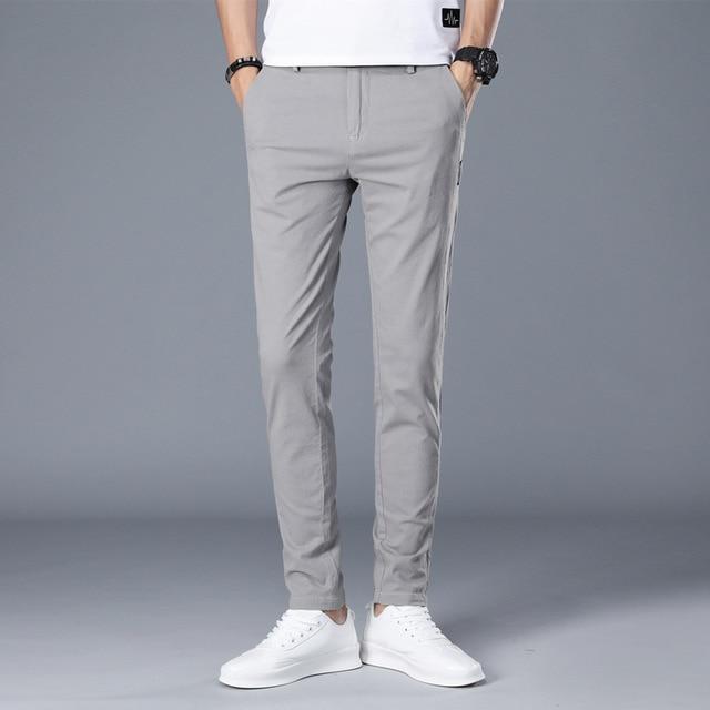 Mid weight Straight Full Length Pants - GIGI & POPO - 38 / Light grey