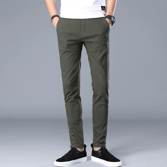 Mid weight Straight Full Length Pants - GIGI & POPO - 28 / Army Green
